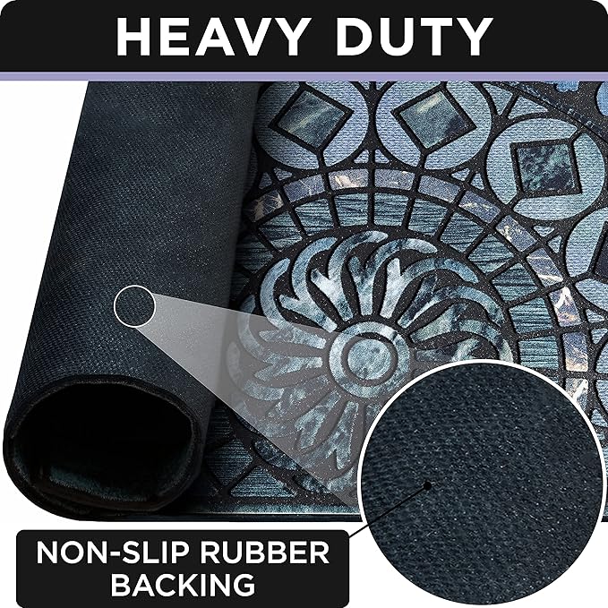 ubdyo Warm Stylish Front Door Mat - Low Pile Front Door Mat Outside Entrance - Muddy Dirt Trapping Welcome Matt Outdoor - Rubber Backing Anti Slip Indoor Doormat Entrance - Large 23" 'x 36"