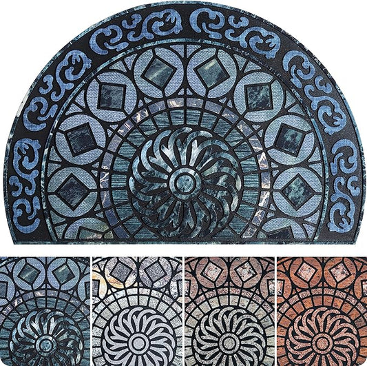 ubdyo Warm Stylish Front Door Mat - Low Pile Front Door Mat Outside Entrance - Muddy Dirt Trapping Welcome Matt Outdoor - Rubber Backing Anti Slip Indoor Doormat Entrance - Large 23" 'x 36"